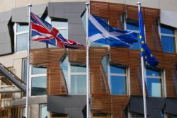 Scottish British EU flags Tom Parnell