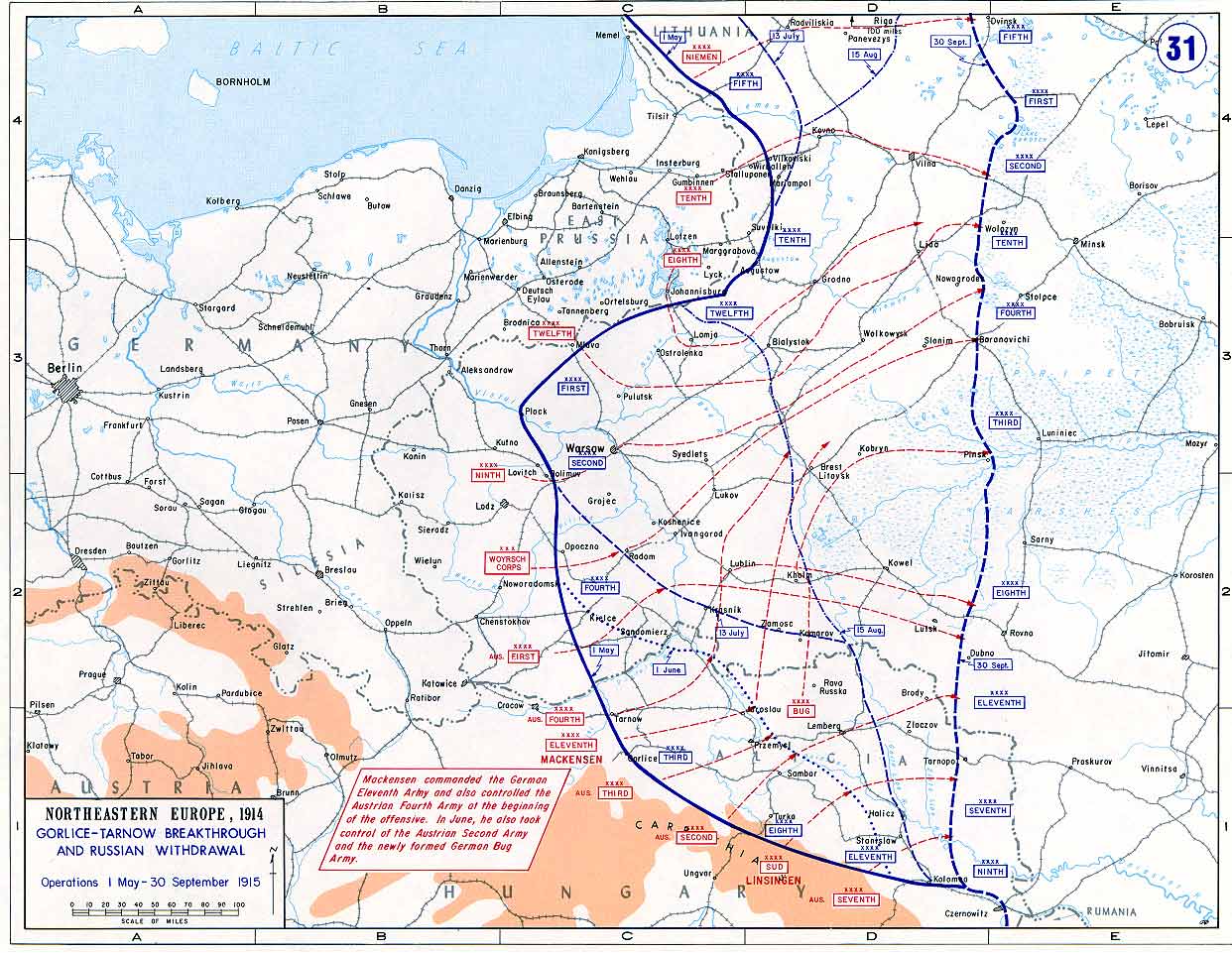 Eastern Front 1915 From May to October 1915 the Great Retreat Public Domain