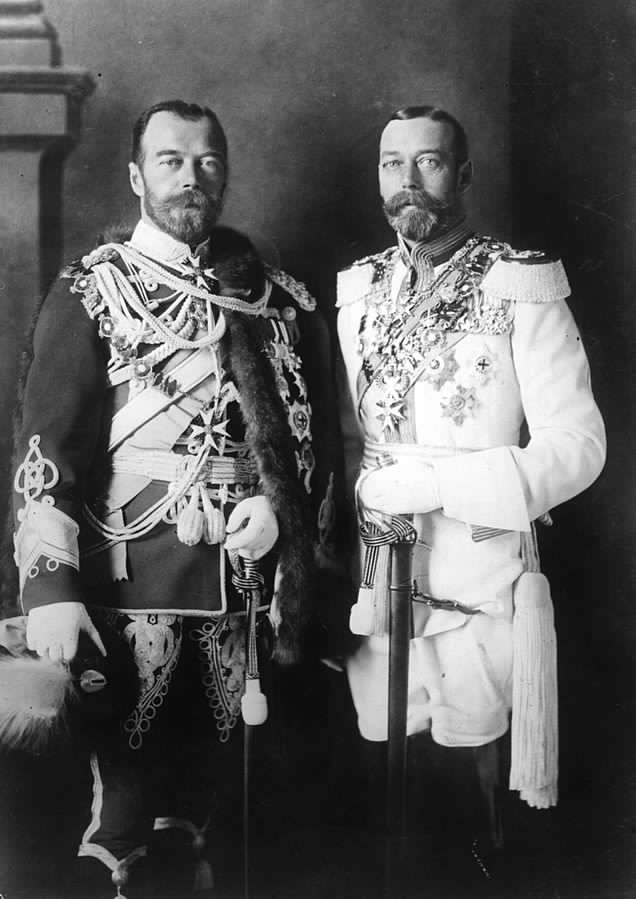 Tsar Nicholas II King George V Public Domain in USA